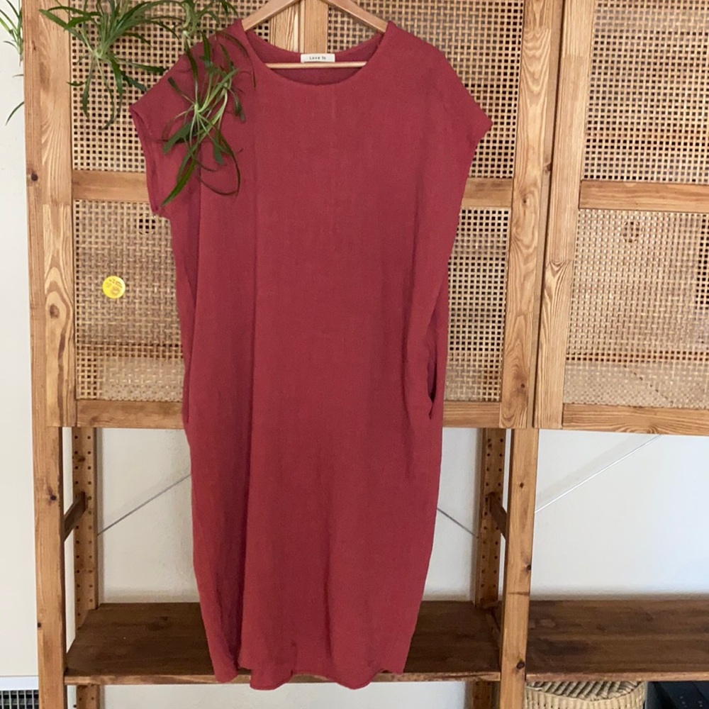 Love In linen blend dress